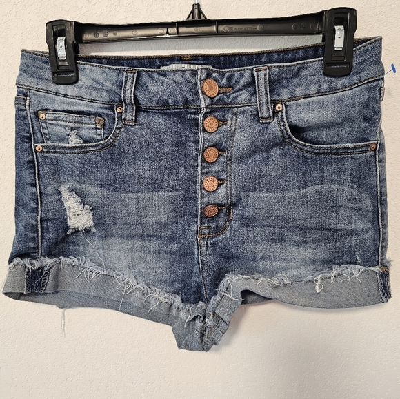 Refuge Denim Raw Hem Shorts Women's Size 6 - Picture 5 of 5